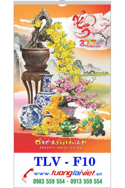 In Lịch nẹp thiếc Bonsai