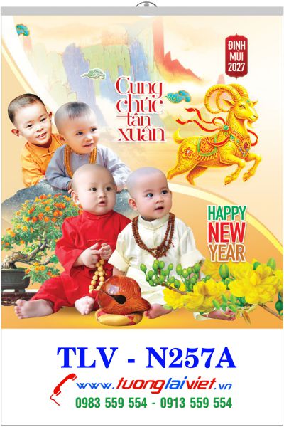 In Lịch nẹp thiếc Chú tiểu