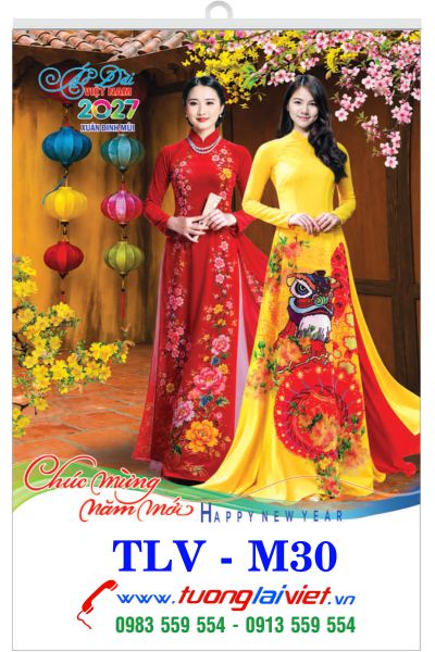 In Lịch treo tường 5 tờ Áo dài