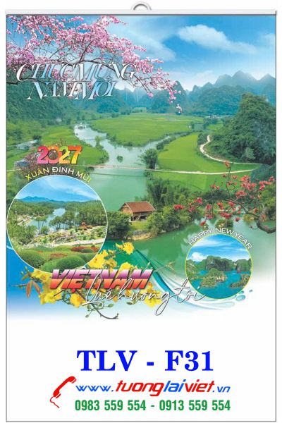 In Lịch treo tường 5 tờ Cảnh Đẹp