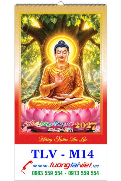 In Lịch treo tường 7 tờ Phật Lịch